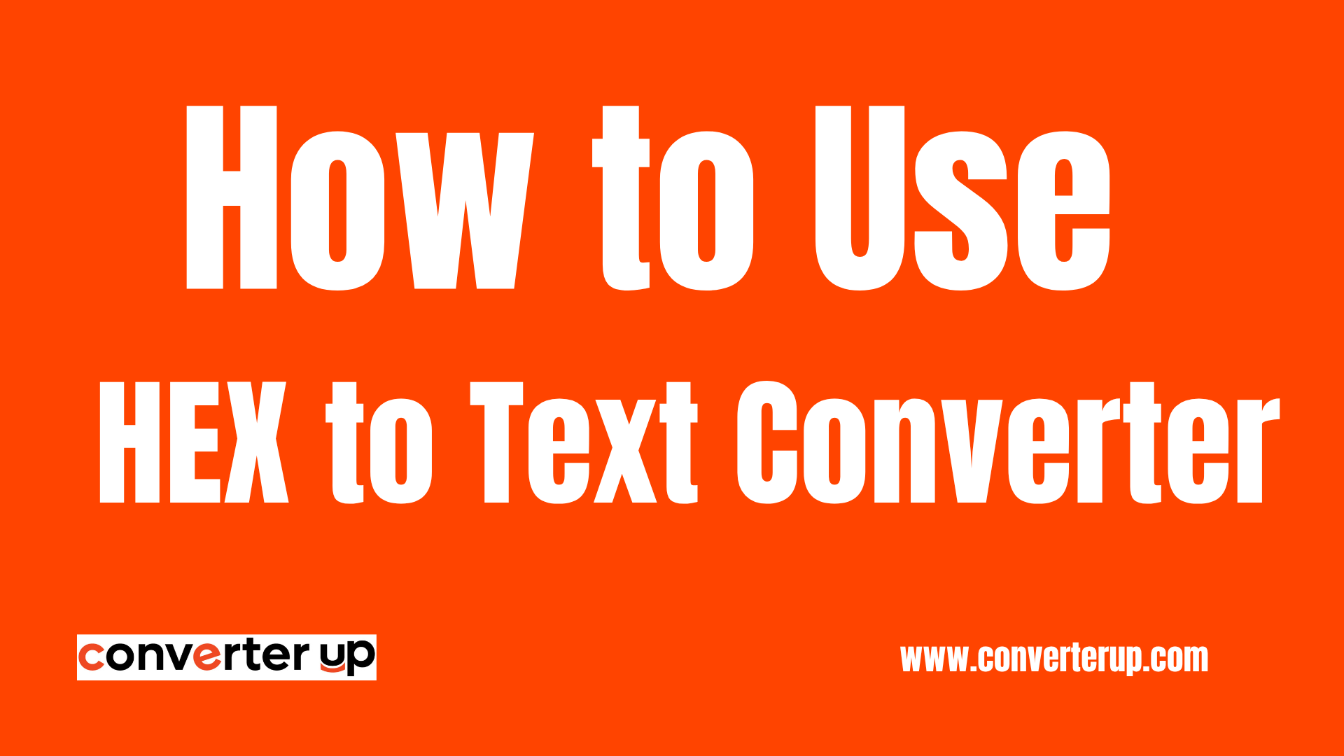 How to Use HEX to Text Converter